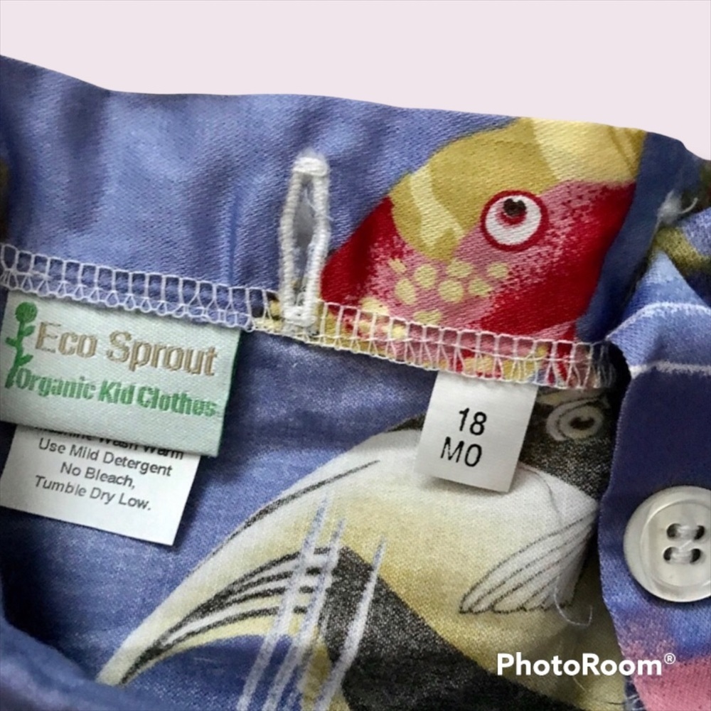 Organic Tropical Baby Girl Top and Bloomers - Picture 4 of 5